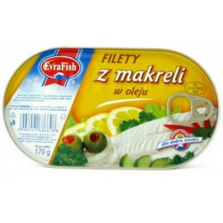 Evra Filety z makreli w oleju 192g
