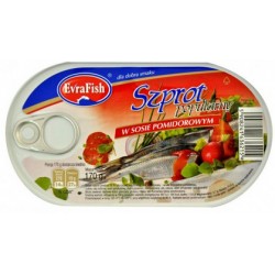 Evra Fish szprot w sosie pomidorowym 192g