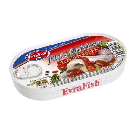 Evra Fish śledź w sosie pomidorowym 192g