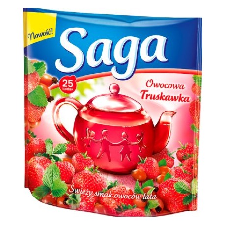Herbata Saga truskawkowa 25 szt 52g