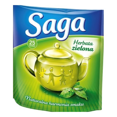 Herbat Saga zielona 25szt 40g
